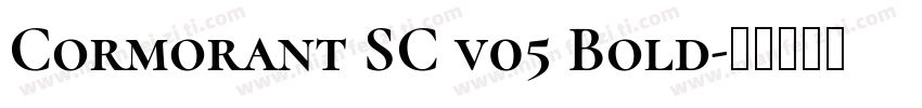 Cormorant SC v05 Bold字体转换